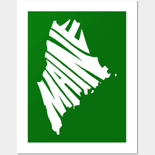 Maine white Posters and Art
